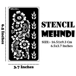 VOORKOMS Set Of 3 Mehndi Design Stencil Stickers image 5