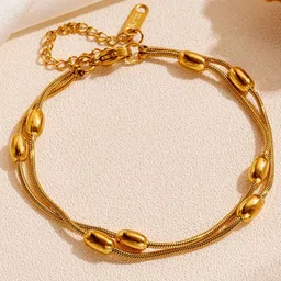 MYKI Women Gold-Plated Wraparound Bracelet image 4