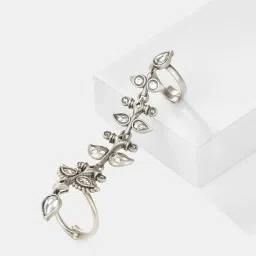 Shaya 925 Silver Oxidized Sajna Sawarna Ring image 3