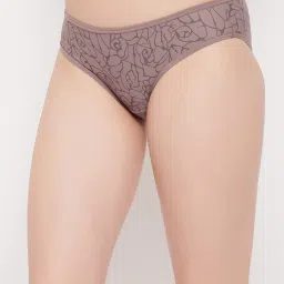 Clovia Brown Polyamide Regular Fit Abstract Panties image 3