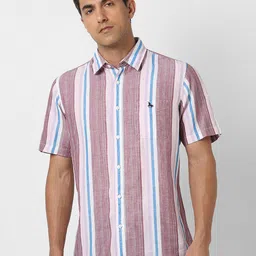 Van Heusen Sport Men Slim Fit Opaque Striped Casual Shirt-image-52