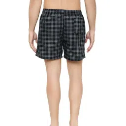 XYXX Blue & Grey Cotton Checks Boxers (Pack of 3) image 3