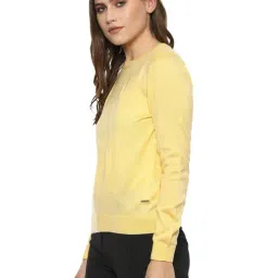 Van Heusen Yellow Regular Fit Sweater image 3