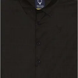 Allen Solly Boys Black Cotton Solid Full Sleeves Shirt image 3