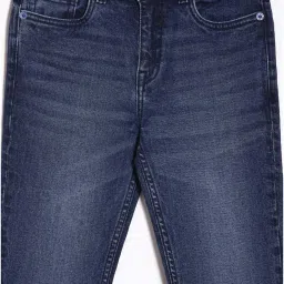 Allen Solly Boys Navy Cotton Solid Jeans image 3