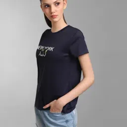 KZ07 by Kazo Navy Printed T-Shirt image 3