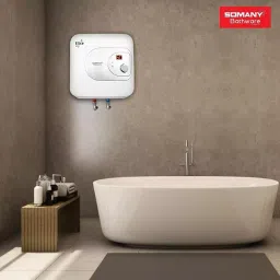 Somany Water Heater Geyser Signature Collection Vertical 2000 W Upto 8 Bar Pressure 25 L White, Elise Digi image 5