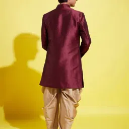 VASTRAMAY Boys Maroon IndowesternSets image 3