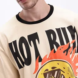 Kook N Keech Men Printed Pure Cotton Oversized T-shirt image 4