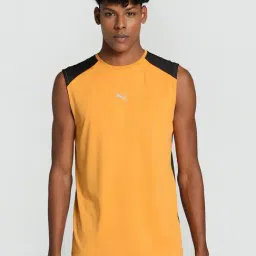Puma PUMAxONE8 Ginger Tea & Black Slim Fit Colour Block Tank Tees-picture-19