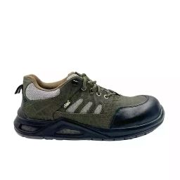 Allen Cooper Composite Toe Popcorn Safety Shoes Low Ankle PU Sole Size 5 UK/India Olive Green, ACL 11696-picture-37