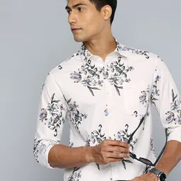 Flying Machine Pure Cotton Floral Printed Slim Fit Casual Shirt-image-86