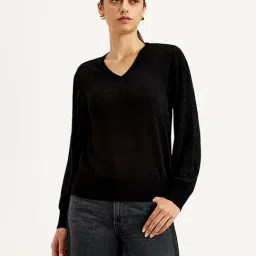 Levi's Black Lyocell Solid Sweater image 4