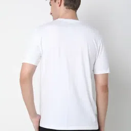 R&B White Cotton Regular Fit Printed T-Shirt image 2
