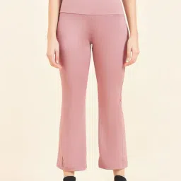 Sweet Dreams Rose Pink Mid Rise Sports Track Pants-picture-28