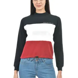 NUMERO UNO Multicolor Cotton Color-Block Sweatshirt-picture-25