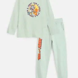 Nap Chief Unisex Green Cotton Graphic Night Suit-picture-44
