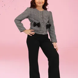 CUTECUMBER Girls Checked Coat with Trousers image 1