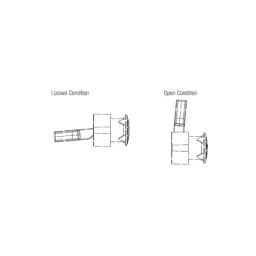 Ebco Premium Sliding Wardrobe Lock Nickel Plated Finish and Size 32 mm, P-WLS1-32 image 4