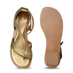 EZOK Women Textured Leather Block Heel Sandals image 4