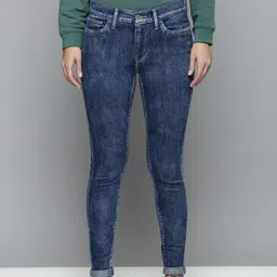 Levis Women Blue 710 Super Skinny Fit Heavy Fade Stretchable Jeans-image-54