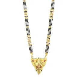 NINAMAAYRA Gold-Plated Brass Artificial Stones & Beads Mangalsutra-picture-42