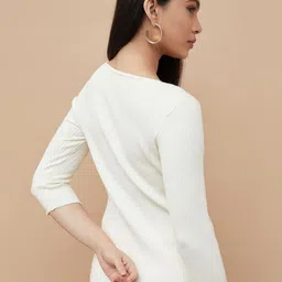 CODE by Lifestyle Women Ribbed Round Neck Top image 4