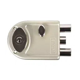 Europa Nickel Silk Finish 14 Pin Dimple Key Main Door Lock, 8023NS image 2