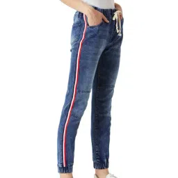 Miss Chase Blue Relaxed Fit Joggers-picture-15