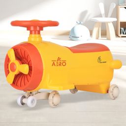 R for Rabbit Iya Iya Aero Swing Car with LED Wheels - Yellow & Orange-picture-49
