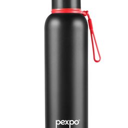 Pexpo Bravo Hot & Cold Stainless Steel Water Bottle |Vacuum Insulated Flask|ISI Certified |700 ml, Knight Black | Office | Home |Gym|Adults-picture-9