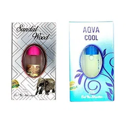 RAVIOUR LIFESTYLE Set Of 2 Aqua Cool &Sandal Wood Attar - 8 ml Each-picture-15