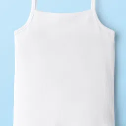 kookie kids india Kookie Kids Cotton Lycra Knit Sleeveless Slips with Polka Dots & Fruits Print Pack of 3 - Red & White image 3