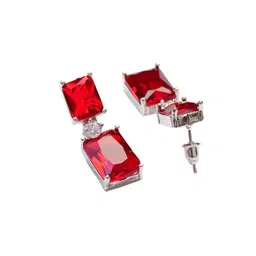 Zoey Silver-Plated American Diamond-Studded Jewellery Set image 3