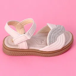 Oh! Pair Sandals with Velcro Closure - Beige image 4
