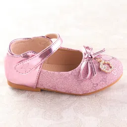Cute Walk by Babyhug Ballerina with Velcro Closure & Bow Applique - Pink image 4
