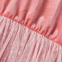 Mark & Mia Full Sleeves Winter Frock With Net Detailing - Pink image 4