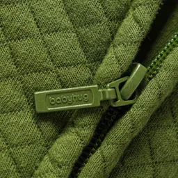 Babyhug Cotton Knit Full Sleeves Hooded Sweat Jacket With Text Badge & Kangaroo Pockets - Green image 5