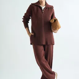 FEMMELLA Shirt Collar Sweater With Trousers Co-Ords image 5