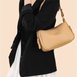 RIJAC Beige MAVI Textured Medium Leather Cross Body Bag-picture-21