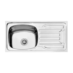 CERA Diana 37x18 inch Matt Finish Stainless Steel 304 Single Bowl Sink with Drainboard, B4512101-picture-45