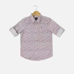 Allen Solly Kids White Printed Full Sleeves Shirt-image-41