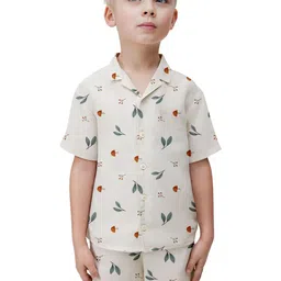 NEW COMERS Boys Floral Printed Shirt Collar Shirt With Shorts-picture-24