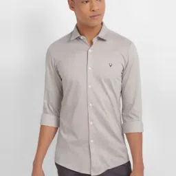 Allen Solly Grey Cotton Slim Fit Printed Shirt-picture-41