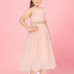 Aarika Kids Peach Flared Fit Gown image 3