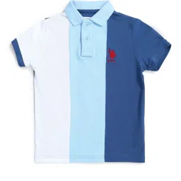 U.S. Polo Assn. Boys Blue Cotton Striped Polos image 3