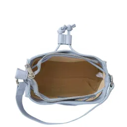 United Colors of Benetton Jaime Blue PU Printed Handbag image 3