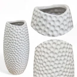 Art Street White Ceramic Large Honeycomb Vase image 3