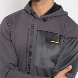 Duke Grey Regular Fit Hooded Sweatshirt image 4