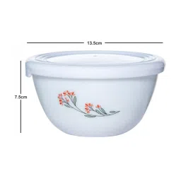 Cello White Opalware Mixing Bowl with Premium Lid - Set of 2 image 3
